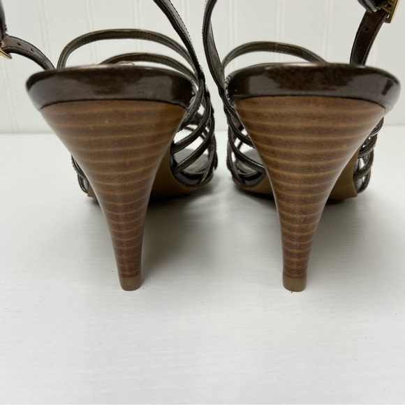 Nickels Strappy Bronze Valdez Heels - New - Size 7.5M - Picture 5 of 9